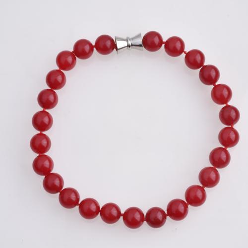 Jade bead necklace
