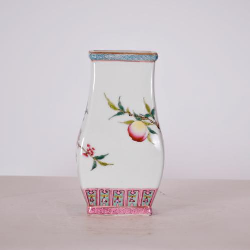 20TH CENTURY CHINESE SCHOOL. AFTER MODELS BY YONGZHENG, Rose Family style vase.