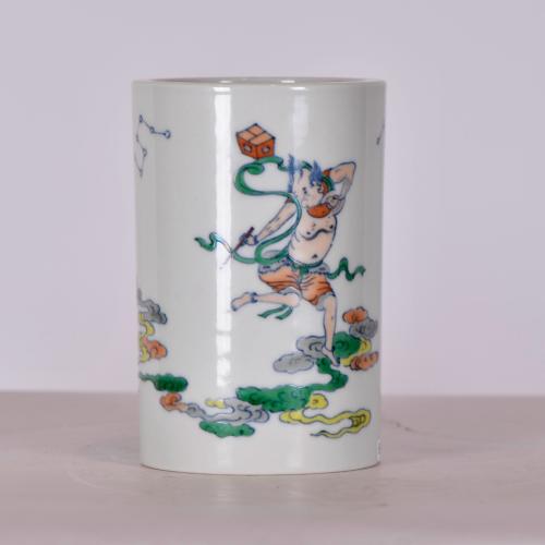 19TH CENTURY, CHINESE SCHOOL, QING DYNASTY. Brush pot.