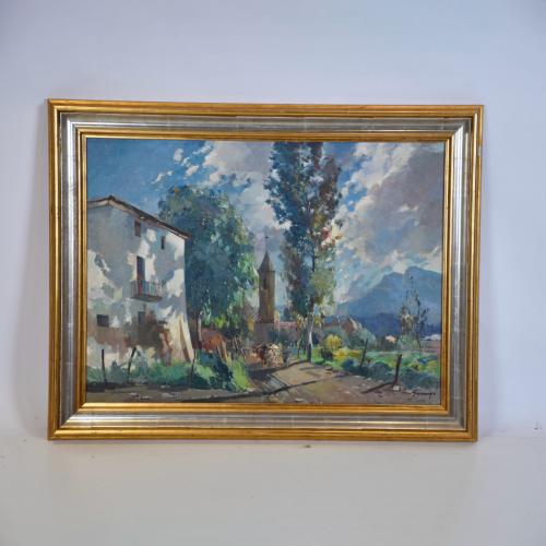 PERE GUSSINYÉ GIRONELLA (1898-1980). 'Rural landscape'.