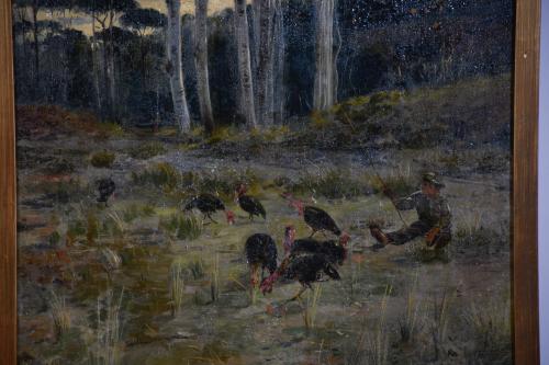 JOAN VILA CINCA (1856-1938).  ‘Girl with turkeys’.