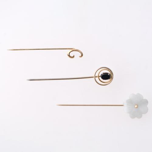 Set of three tie pins