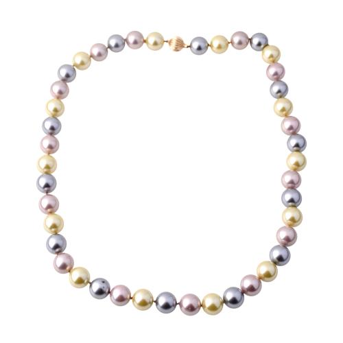 Coloured pearls necklace