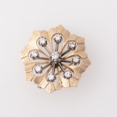 Flower-shaped pendant brooch, 1950's