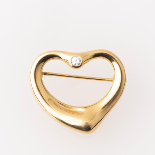Tiffany's Elsa Peretti heart-shaped diamond brooch.