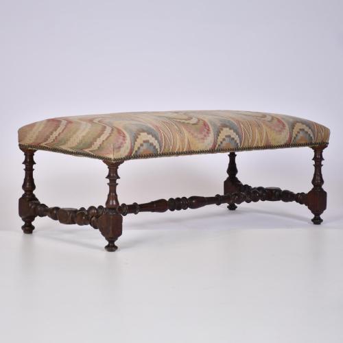 Louis XIII style bench, 19th century.
