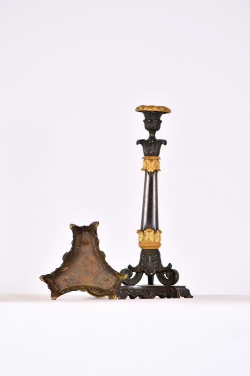 Pair of Charles X candlesticks, 1820-1830.