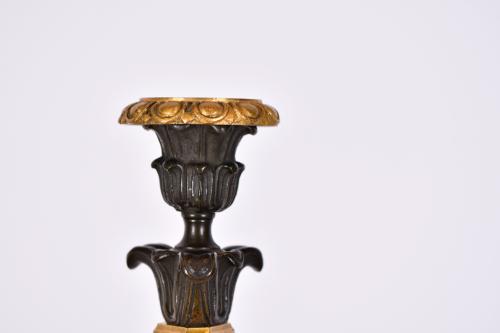 Pair of Charles X candlesticks, 1820-1830.