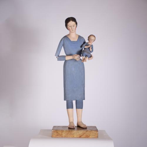 20TH CENTURY CATALAN SCHOOL. Cap i pota, 'Madonna and Child'.