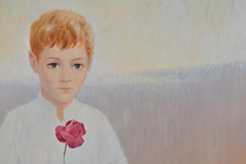 P. RUIZ PRIMA (20TH CENTURY). &#39;Child with a rose&#39;, 1983.