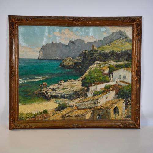 EDUARD DOMENECH FERRE (1917-1963).  'Cala San Vicenç', Pollença, 1944.