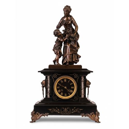 Belle Époque table clock, circa 1900.