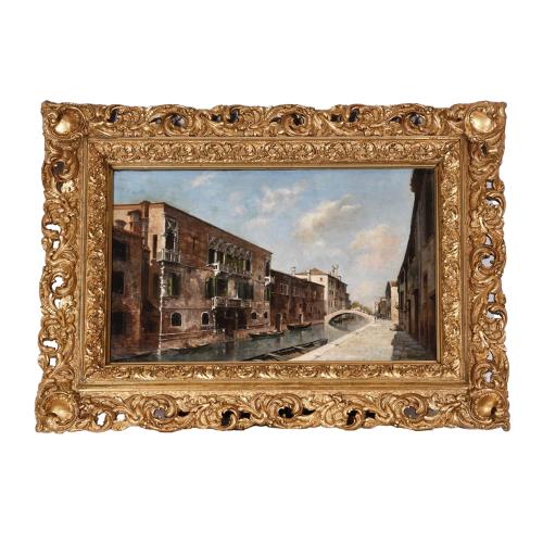 ESCUELA VENECIANA, SIGLO XIX. "E. LOBJOY". "Venecia", 1883.