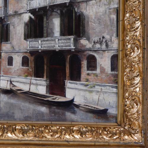 EDOUARD LOBJOY (XIX).  "Venecia", 1884.