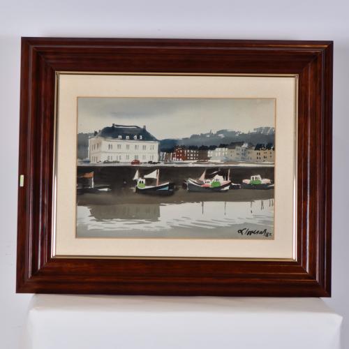 FREDERIC LLOVERAS HERRERA (1912-1983). ‘Mooring boats’, 1982.