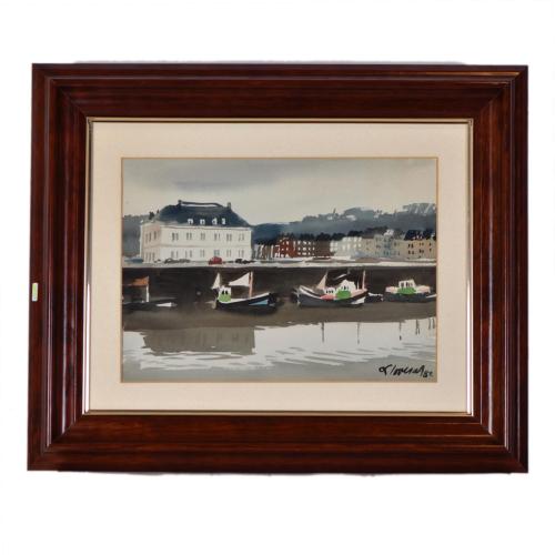 FREDERIC LLOVERAS HERRERA (1912-1983). ‘Mooring boats’, 1982.