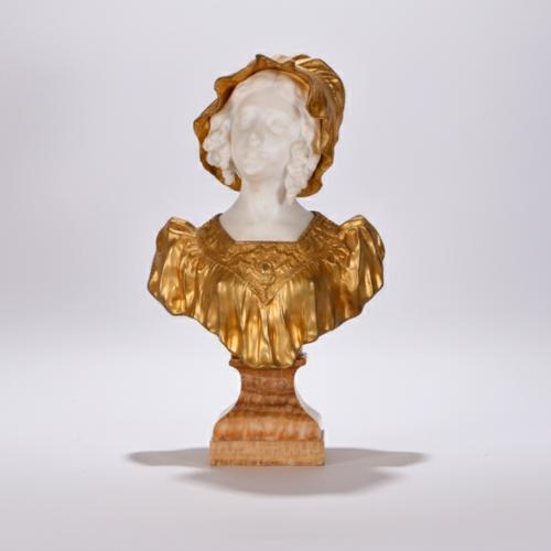 AFTER MODELS BY AFFORTUNATO GORY (1869 - 1925). Girl&#39;s bust.
