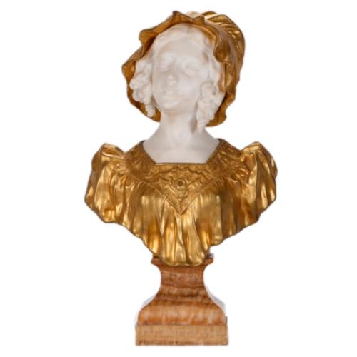 AFTER MODELS BY AFFORTUNATO GORY (1869 - 1925). Girl's bust.