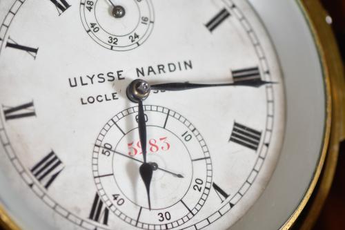 ULYSSE NARDIN.  Reloj cronómetro de barco, 1944.