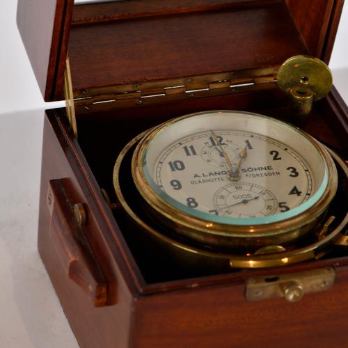A. LANGE & SÖHNE. Ship&#39;s chronometer clock, circa 1940-1945.