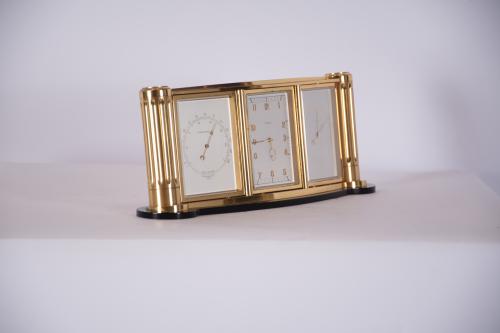 SEMCA. Barometer and thermometer table clock, mid 20th cent