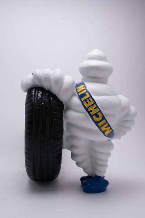 ‘Bibendum with a wheel’, the Michelin man, mid 20th century.