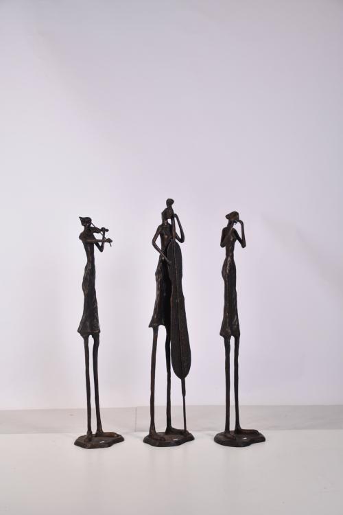 AFTER MODELS BY ALBERTO GIACOMETTI (1901-1966). ‘Trio of Mu