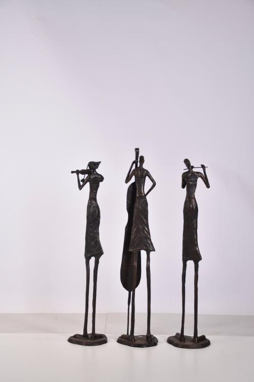 AFTER MODELS BY ALBERTO GIACOMETTI (1901-1966). ‘Trio of Mu