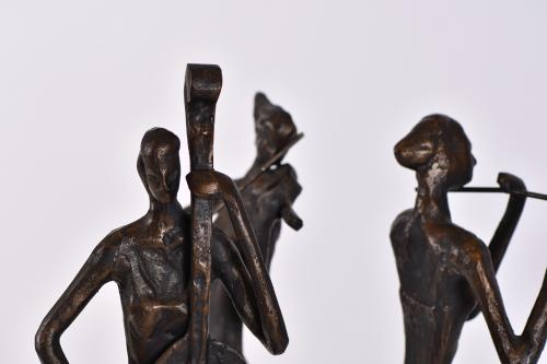 AFTER MODELS BY ALBERTO GIACOMETTI (1901-1966). ‘Trio of Mu