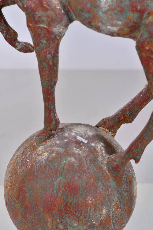 Pair of deer-shaped garden figures, 20th century.