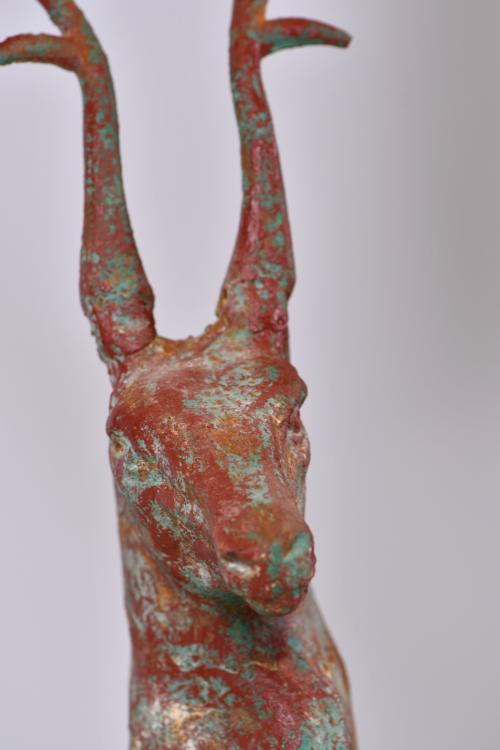 Pair of deer-shaped garden figures, 20th century.