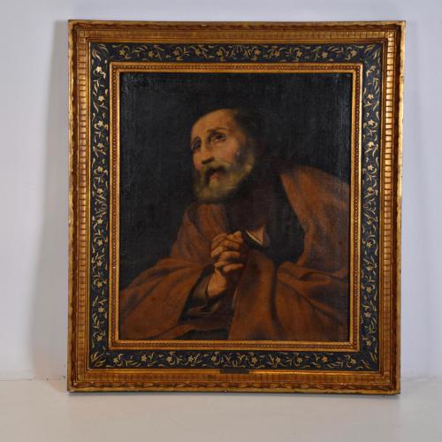 18TH CENTURY, SPANISH SCHOOL. “Saint Francis”, based on the original by Ribera.