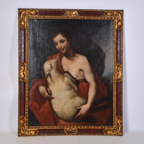 18TH CENTURY, SPANISH SCHOOL. 'Saint John the Baptist', based on the original by Ribera.