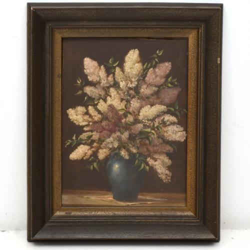 ESCUELA ESPAÑOLA, PPS. SIGLO XX. "Bodegón con jarrón azul d