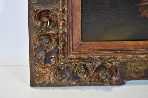 ESCUELA ITALIANA , SIGLO XVI. “La Virgen con el niño, San J