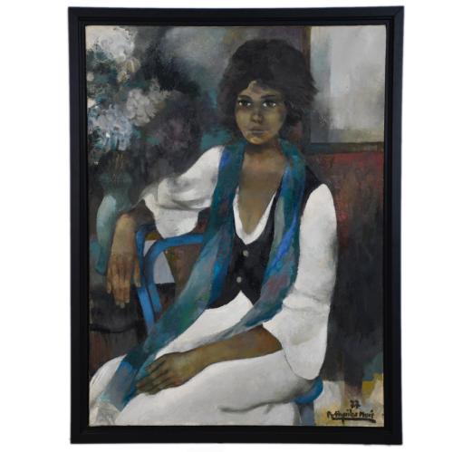 RAMÓN AGUILAR MORÉ (1924-2015). 'Woman's portrait', 1977.