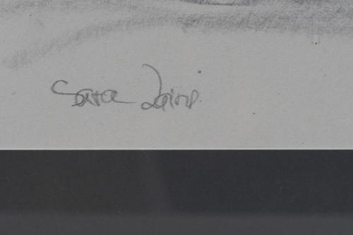 SARA LAINS Sketch of a female nude from behind.