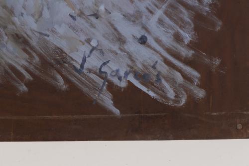 J. GARCÉS (XX). "Paisaje con camino"