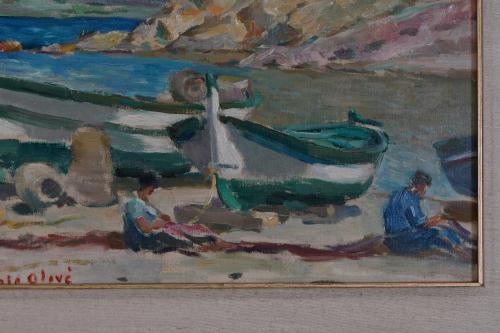 JULIÁN  GRAU SANTOS (1937). "Paisaje con río", 1978.