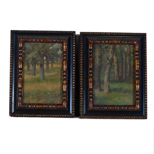 MANUEL DURAN DURAN (1863-1906).  Pair of landscapes.