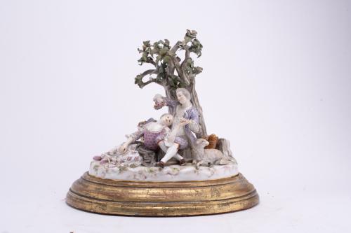 MEISSEN. 'Shepherds scene', late 19th – early 20th century.