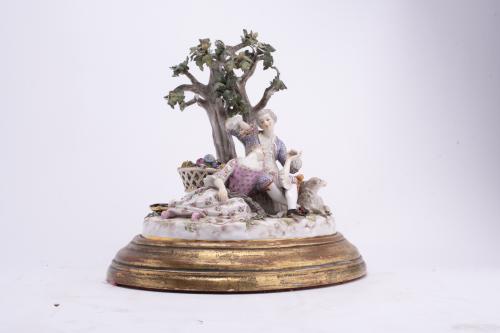 MEISSEN. &#39;Shepherds scene&#39;, late 19th - early 20th century.