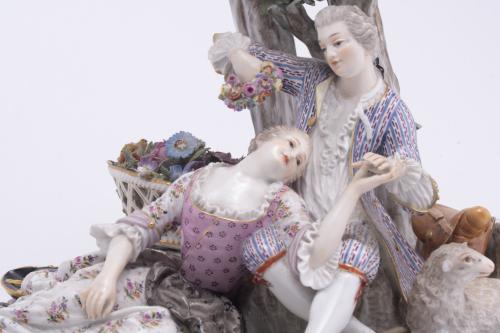 MEISSEN. &#39;Shepherds scene&#39;, late 19th - early 20th century.