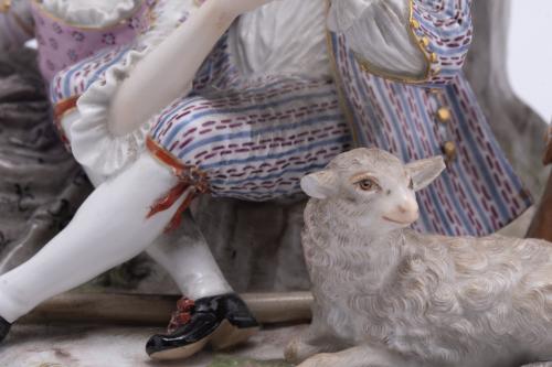 MEISSEN. &#39;Shepherds scene&#39;, late 19th - early 20th century.