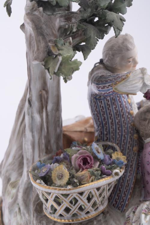MEISSEN. &#39;Shepherds scene&#39;, late 19th - early 20th century.