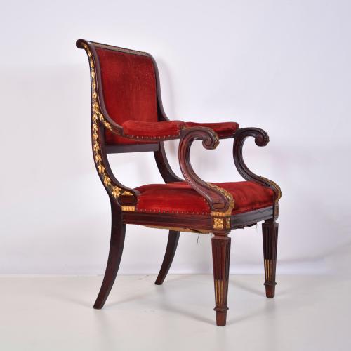 Louis XIV style armchair, 20th century.