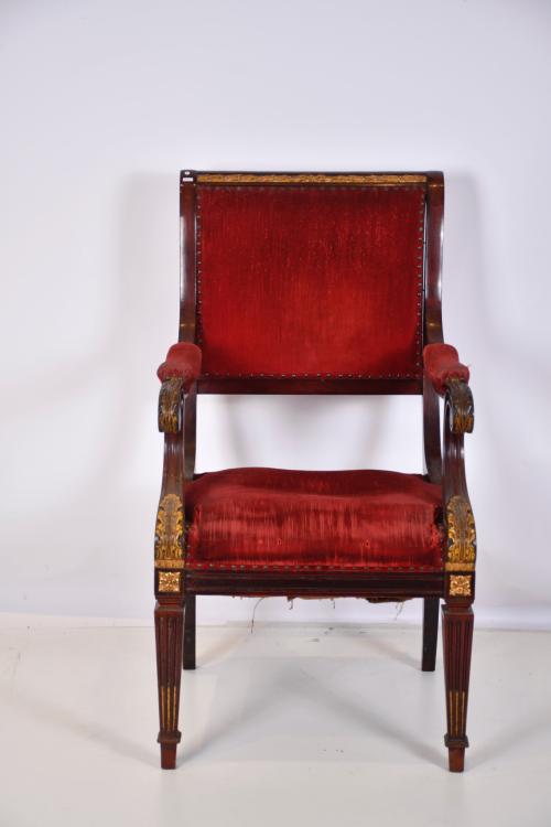 Louis XIV style armchair, 20th century.