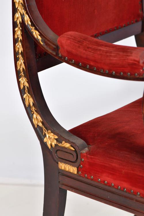 Louis XIV style armchair, 20th century.