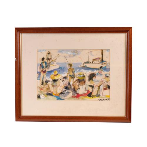 RAMÓN AGUILAR MORÉ (1924-2015). 'Beach day'.