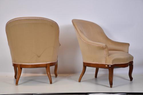 Elizabethan set of two armchairs and three-piece suite, 19t